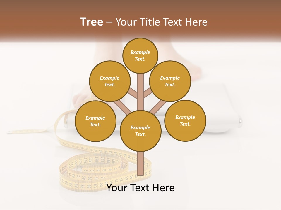 A Person Standing On A Scale With A Measuring Tape PowerPoint Template