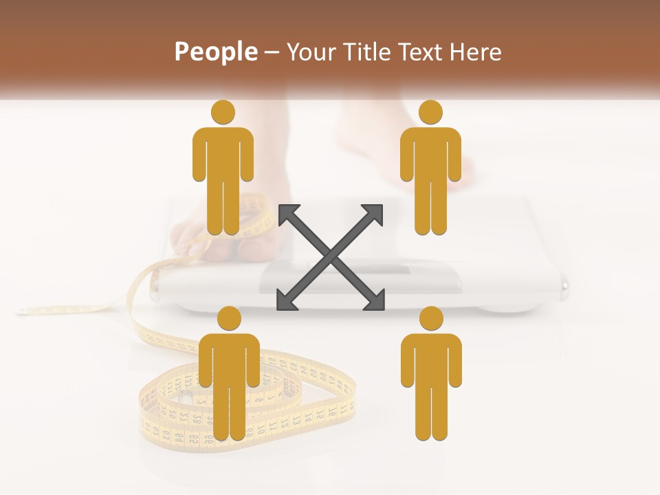 A Person Standing On A Scale With A Measuring Tape PowerPoint Template