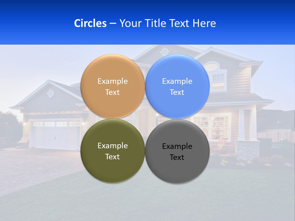 A Large House With A Lot Of Windows And A Lot Of Grass PowerPoint Template