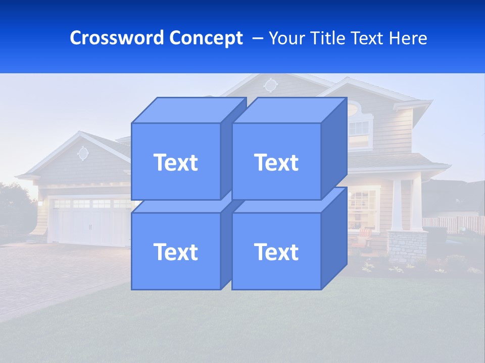 A Large House With A Lot Of Windows And A Lot Of Grass PowerPoint Template