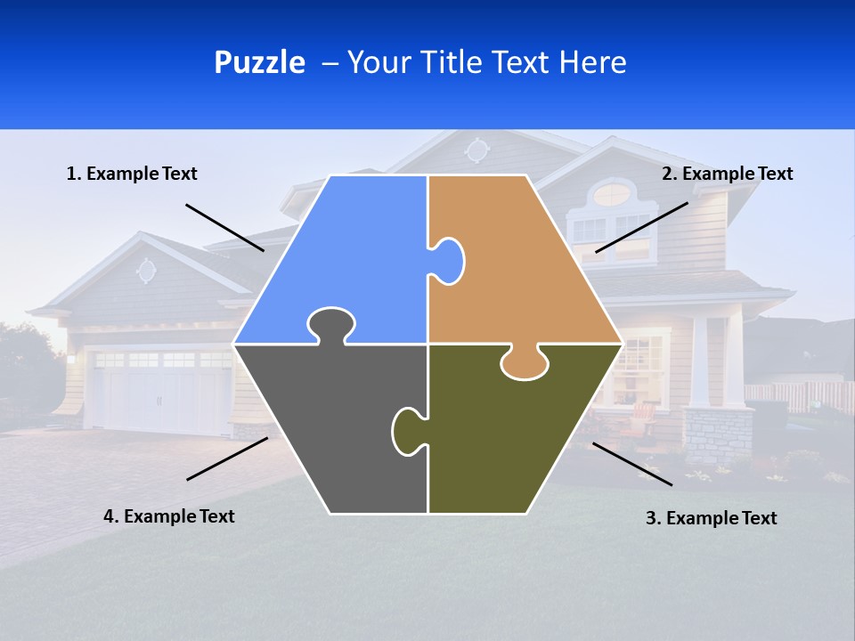 A Large House With A Lot Of Windows And A Lot Of Grass PowerPoint Template