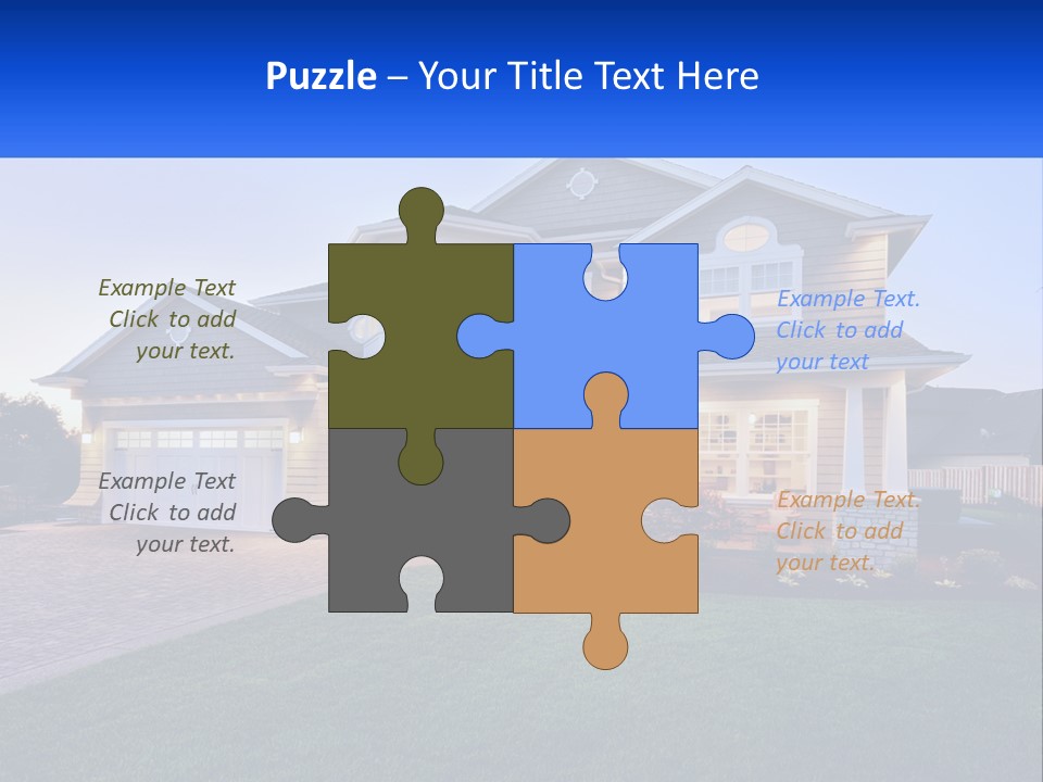 A Large House With A Lot Of Windows And A Lot Of Grass PowerPoint Template