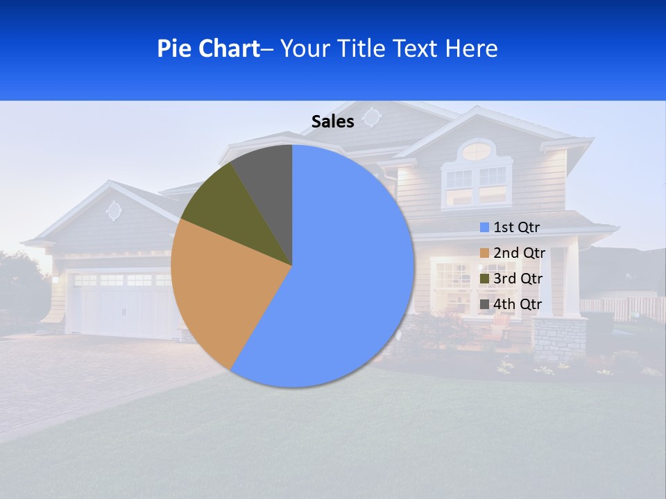 A Large House With A Lot Of Windows And A Lot Of Grass PowerPoint Template