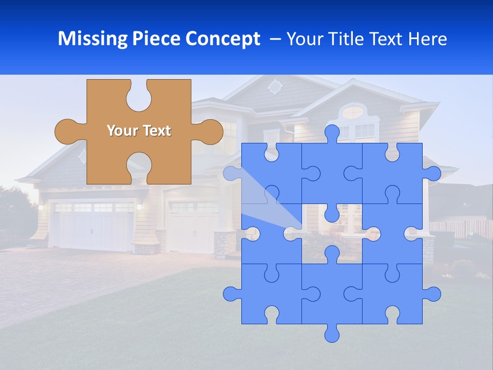 A Large House With A Lot Of Windows And A Lot Of Grass PowerPoint Template