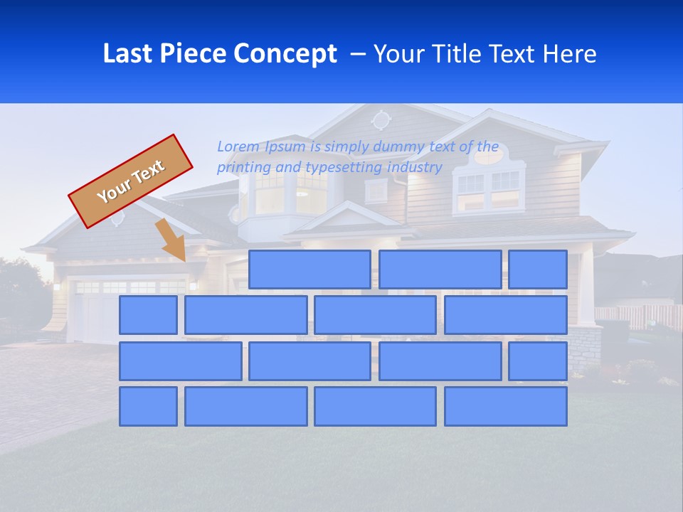 A Large House With A Lot Of Windows And A Lot Of Grass PowerPoint Template