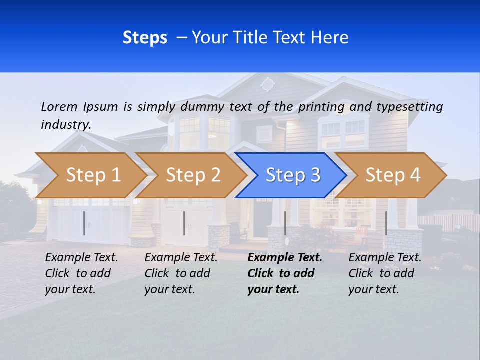 A Large House With A Lot Of Windows And A Lot Of Grass PowerPoint Template