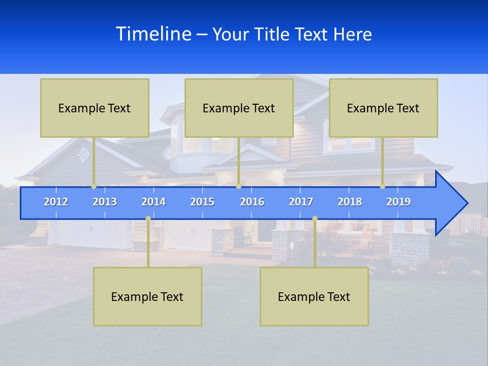 A Large House With A Lot Of Windows And A Lot Of Grass PowerPoint Template
