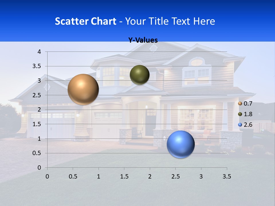 A Large House With A Lot Of Windows And A Lot Of Grass PowerPoint Template