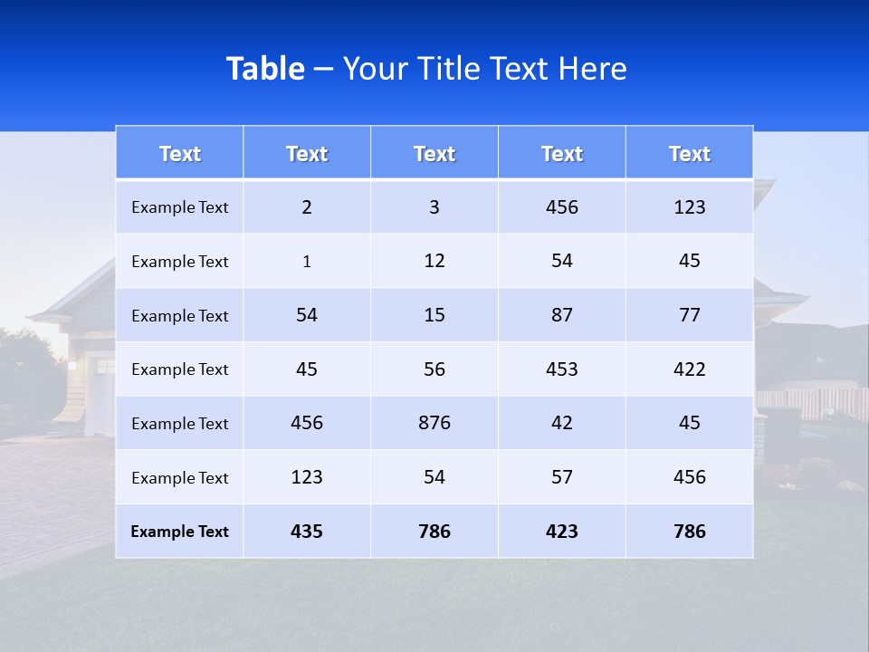 A Large House With A Lot Of Windows And A Lot Of Grass PowerPoint Template
