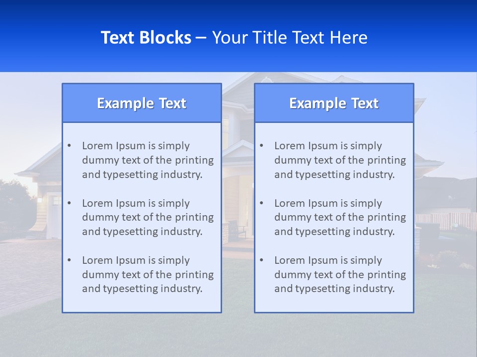 A Large House With A Lot Of Windows And A Lot Of Grass PowerPoint Template