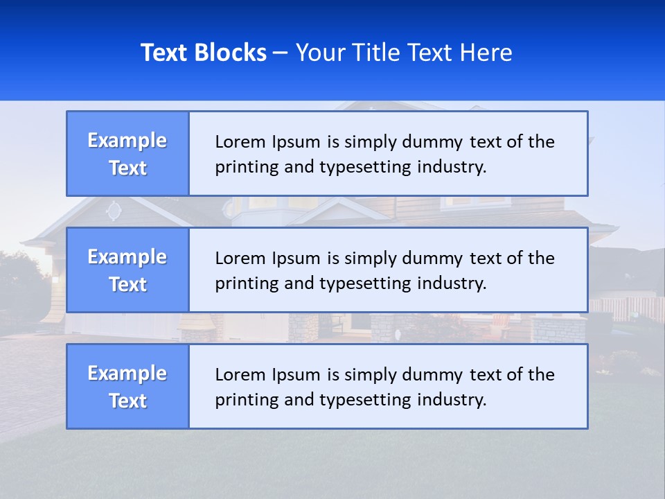 A Large House With A Lot Of Windows And A Lot Of Grass PowerPoint Template