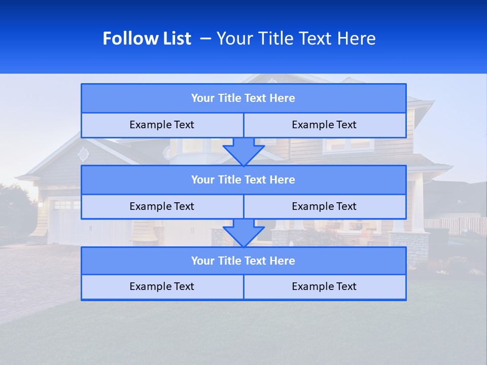 A Large House With A Lot Of Windows And A Lot Of Grass PowerPoint Template