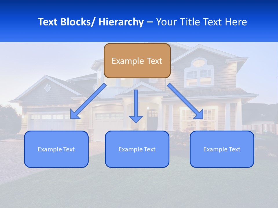 A Large House With A Lot Of Windows And A Lot Of Grass PowerPoint Template
