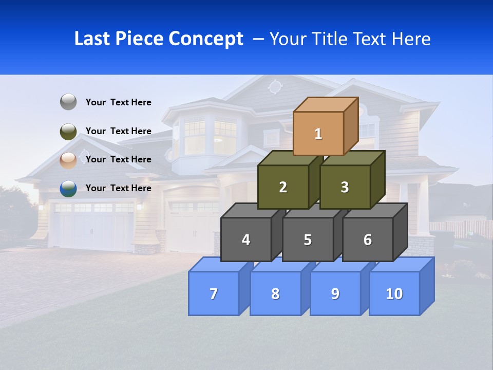 A Large House With A Lot Of Windows And A Lot Of Grass PowerPoint Template