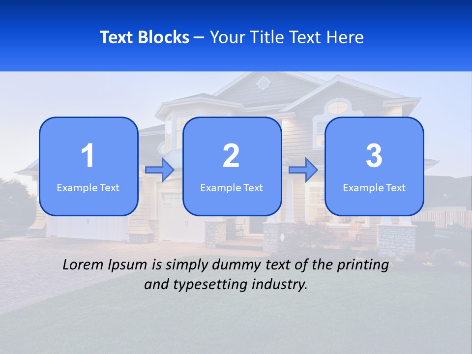A Large House With A Lot Of Windows And A Lot Of Grass PowerPoint Template