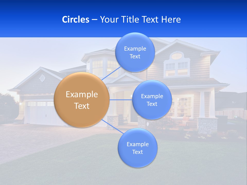 A Large House With A Lot Of Windows And A Lot Of Grass PowerPoint Template
