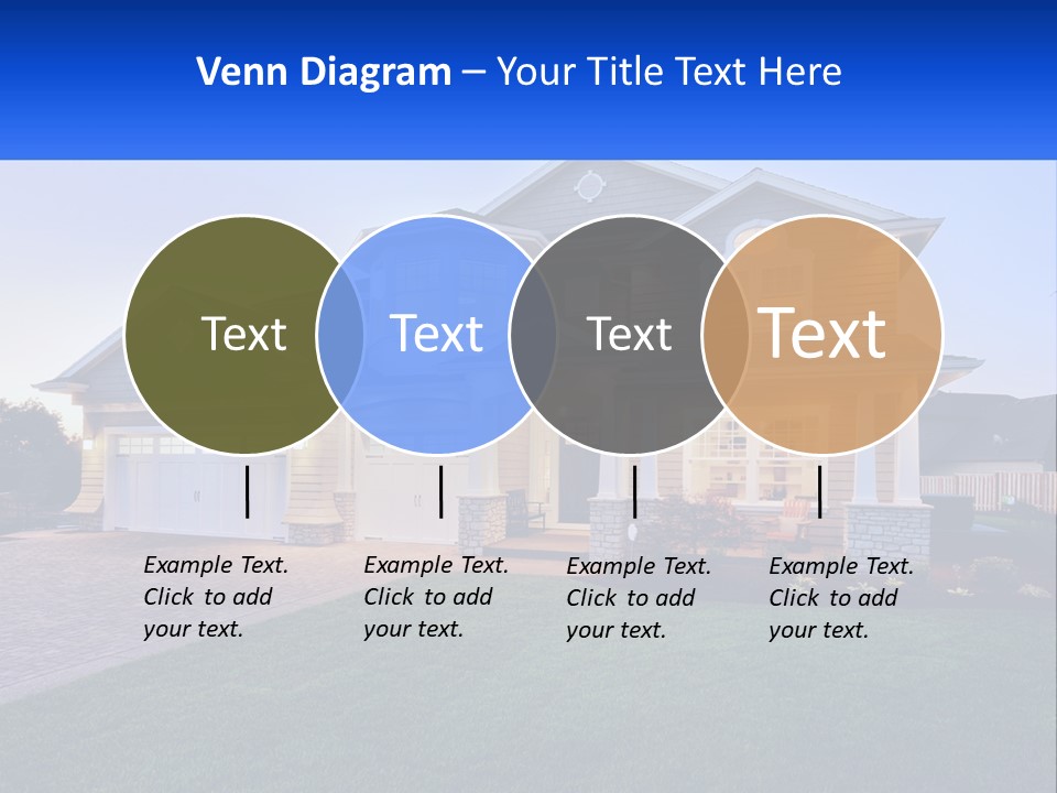 A Large House With A Lot Of Windows And A Lot Of Grass PowerPoint Template