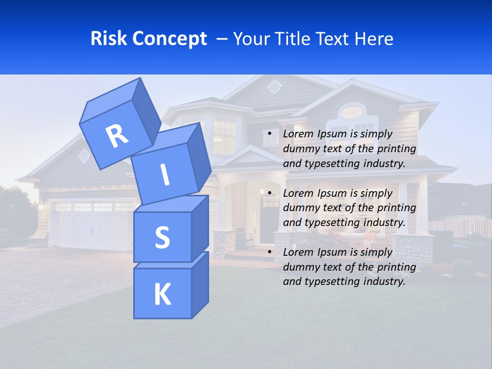 A Large House With A Lot Of Windows And A Lot Of Grass PowerPoint Template