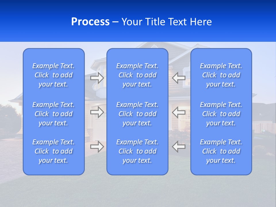 A Large House With A Lot Of Windows And A Lot Of Grass PowerPoint Template