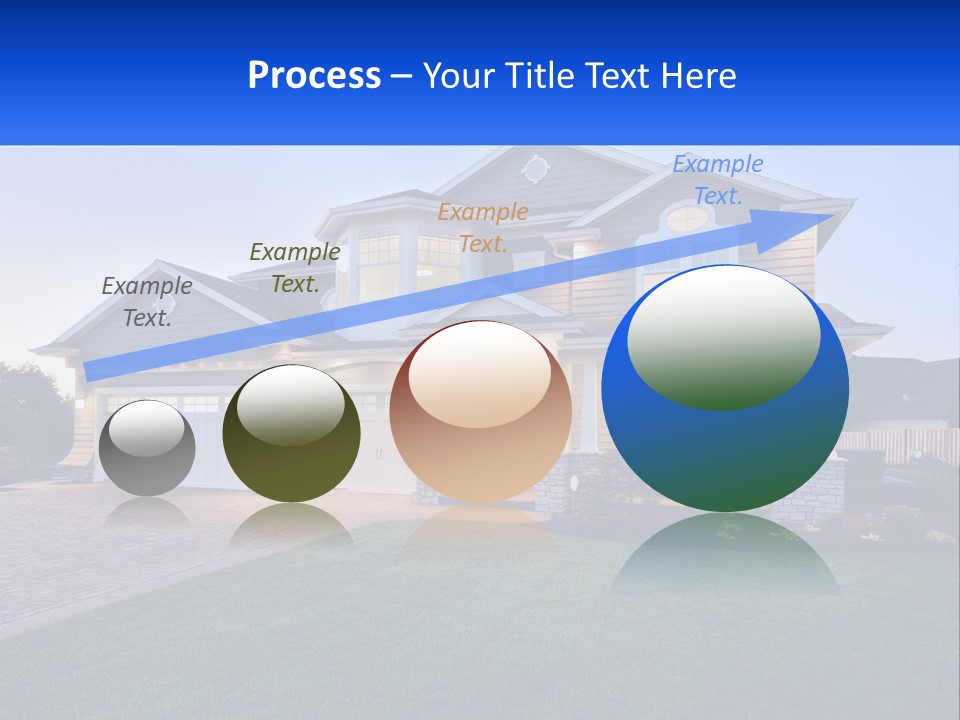 A Large House With A Lot Of Windows And A Lot Of Grass PowerPoint Template