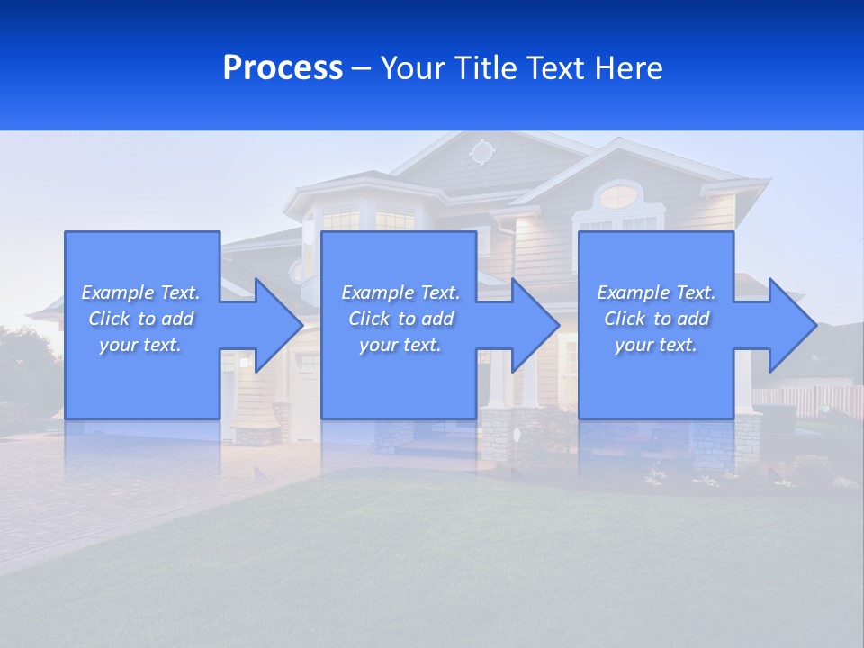 A Large House With A Lot Of Windows And A Lot Of Grass PowerPoint Template