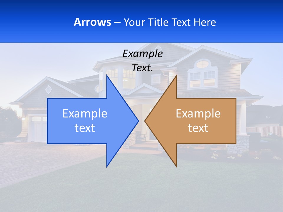 A Large House With A Lot Of Windows And A Lot Of Grass PowerPoint Template