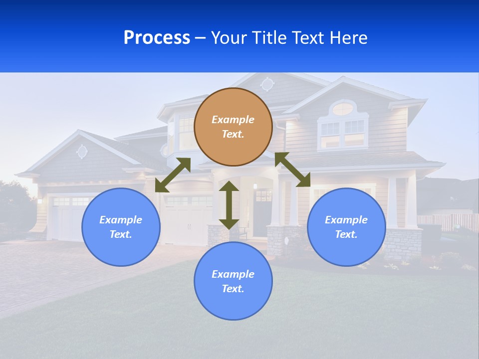 A Large House With A Lot Of Windows And A Lot Of Grass PowerPoint Template