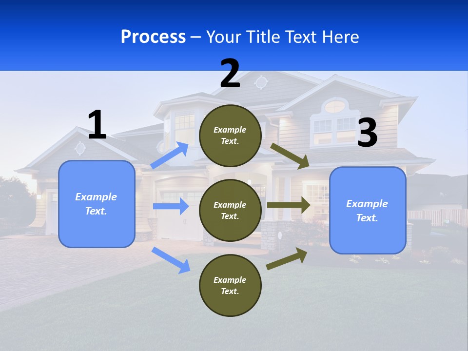 A Large House With A Lot Of Windows And A Lot Of Grass PowerPoint Template
