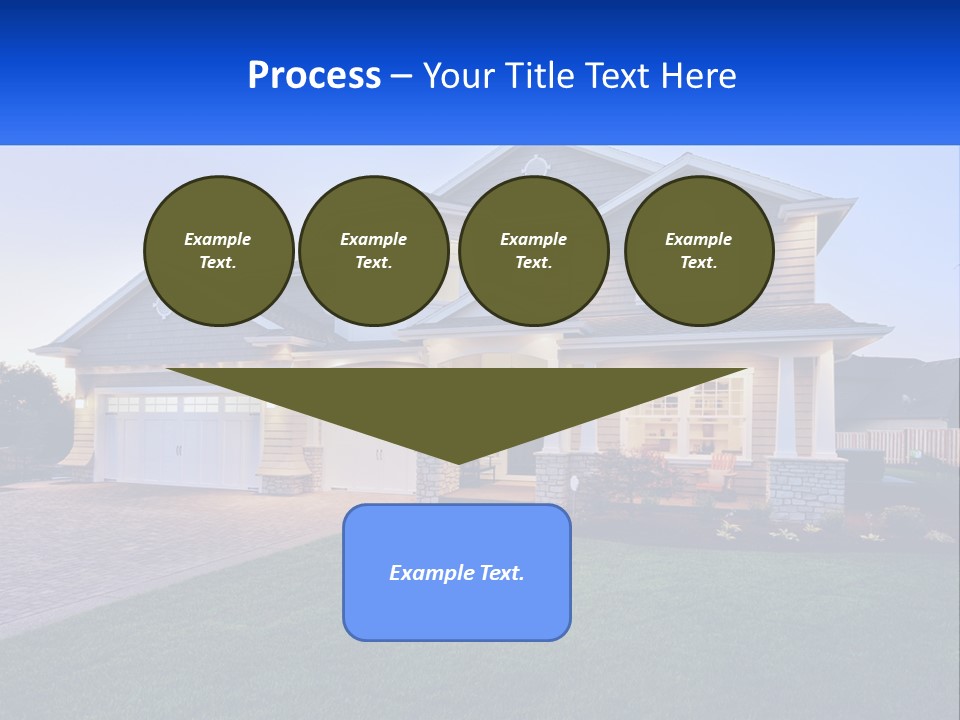 A Large House With A Lot Of Windows And A Lot Of Grass PowerPoint Template