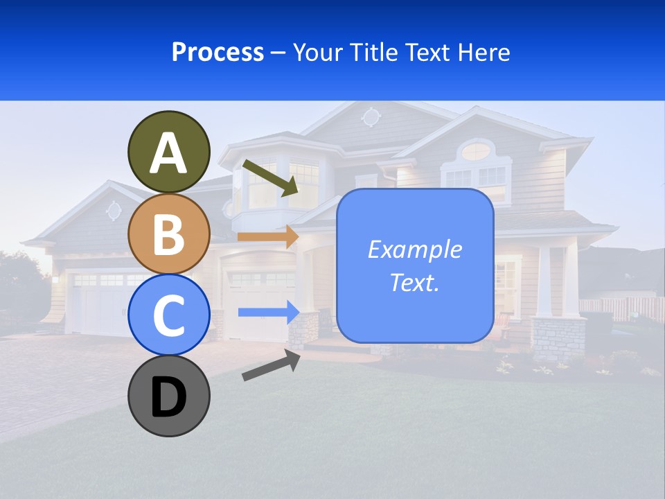 A Large House With A Lot Of Windows And A Lot Of Grass PowerPoint Template