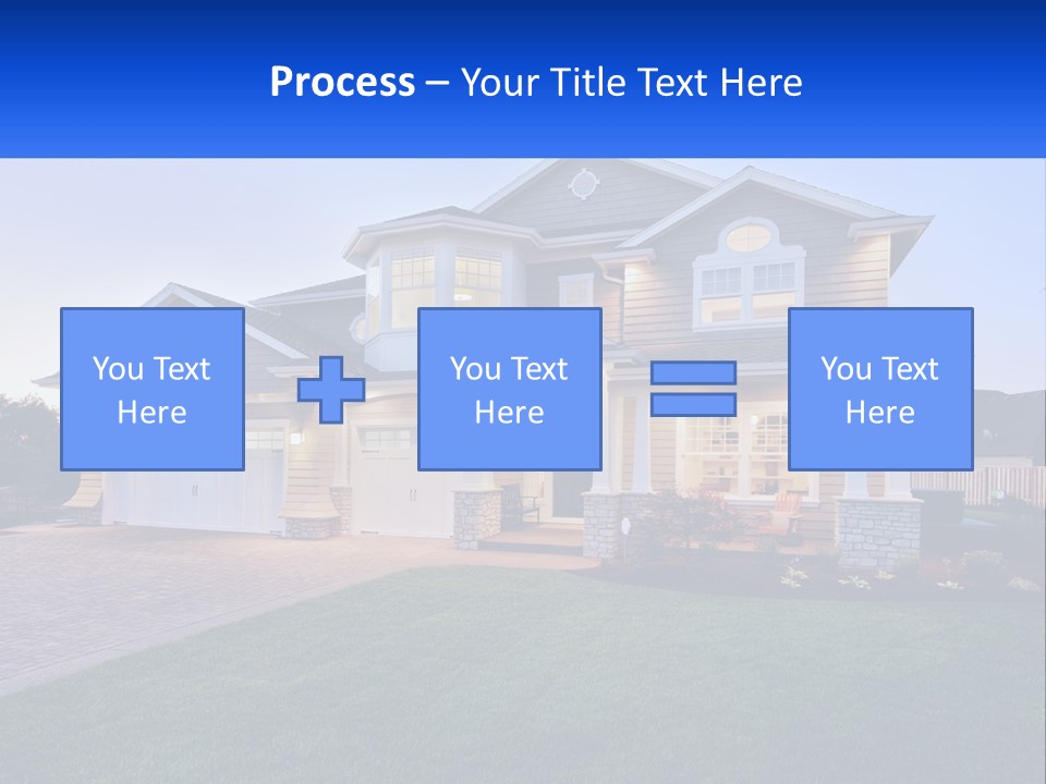 A Large House With A Lot Of Windows And A Lot Of Grass PowerPoint Template