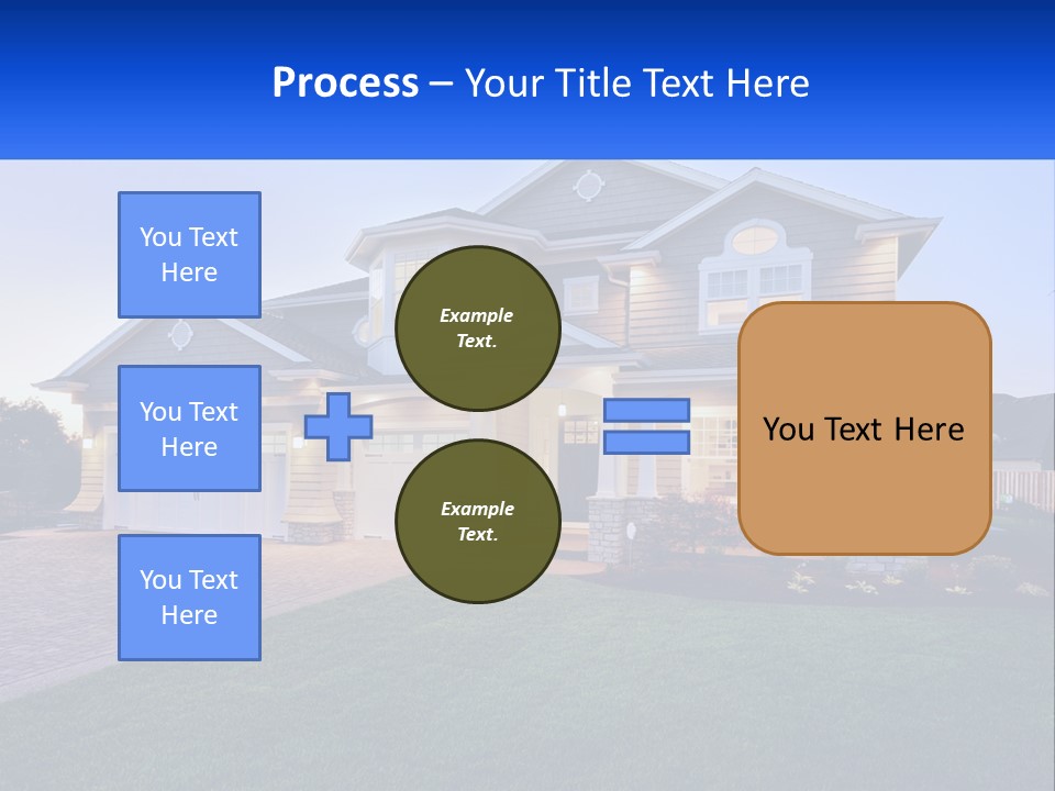 A Large House With A Lot Of Windows And A Lot Of Grass PowerPoint Template