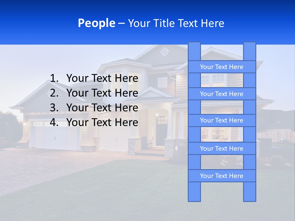 A Large House With A Lot Of Windows And A Lot Of Grass PowerPoint Template