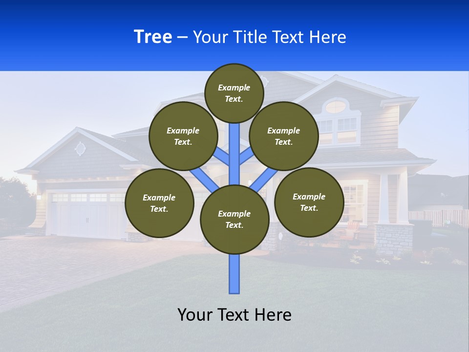 A Large House With A Lot Of Windows And A Lot Of Grass PowerPoint Template