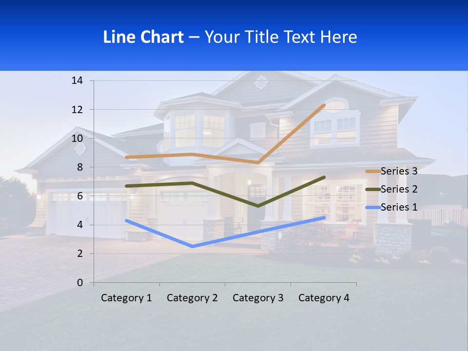 A Large House With A Lot Of Windows And A Lot Of Grass PowerPoint Template