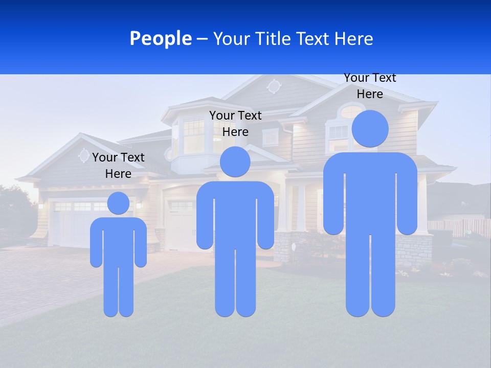 A Large House With A Lot Of Windows And A Lot Of Grass PowerPoint Template