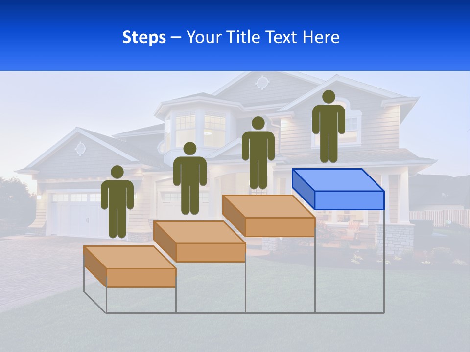 A Large House With A Lot Of Windows And A Lot Of Grass PowerPoint Template