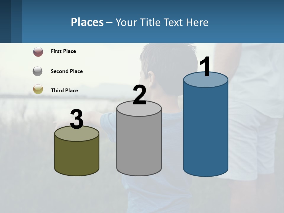 A Young Boy Holding The Hand Of An Adult PowerPoint Template