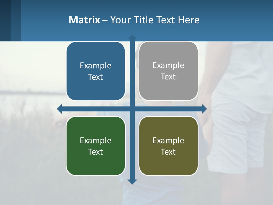 A Young Boy Holding The Hand Of An Adult PowerPoint Template