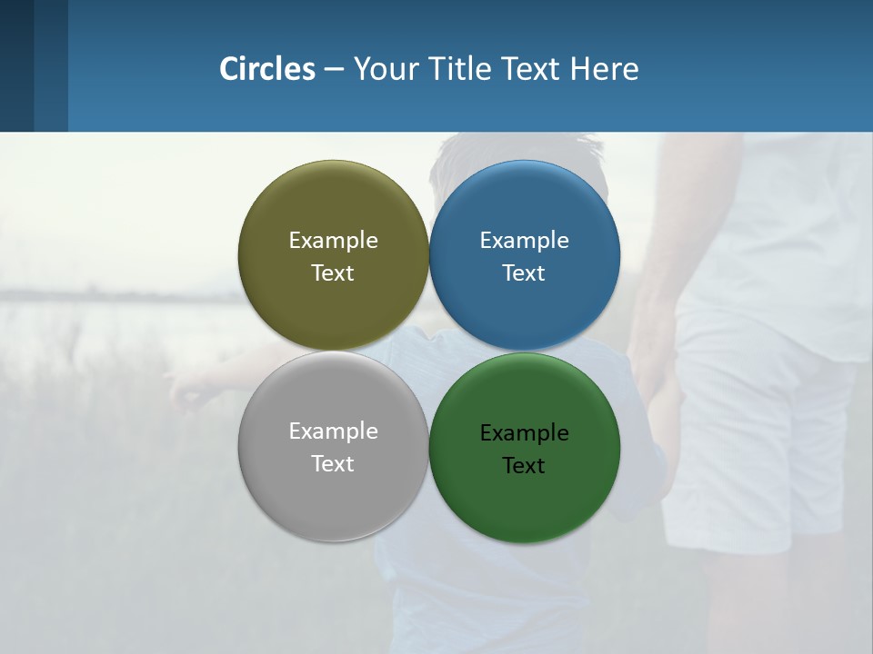 A Young Boy Holding The Hand Of An Adult PowerPoint Template