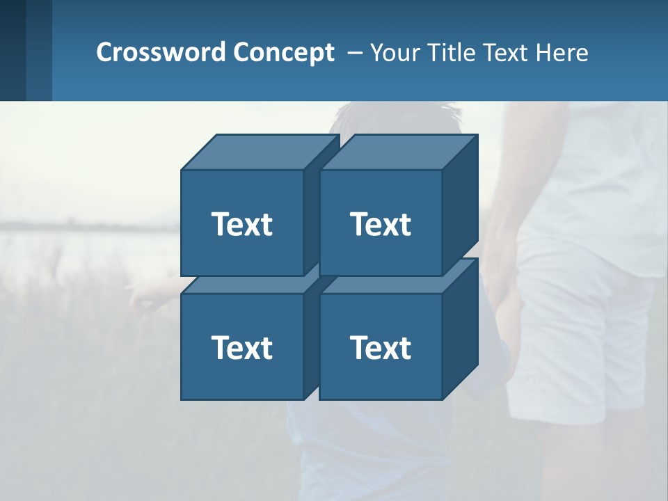 A Young Boy Holding The Hand Of An Adult PowerPoint Template