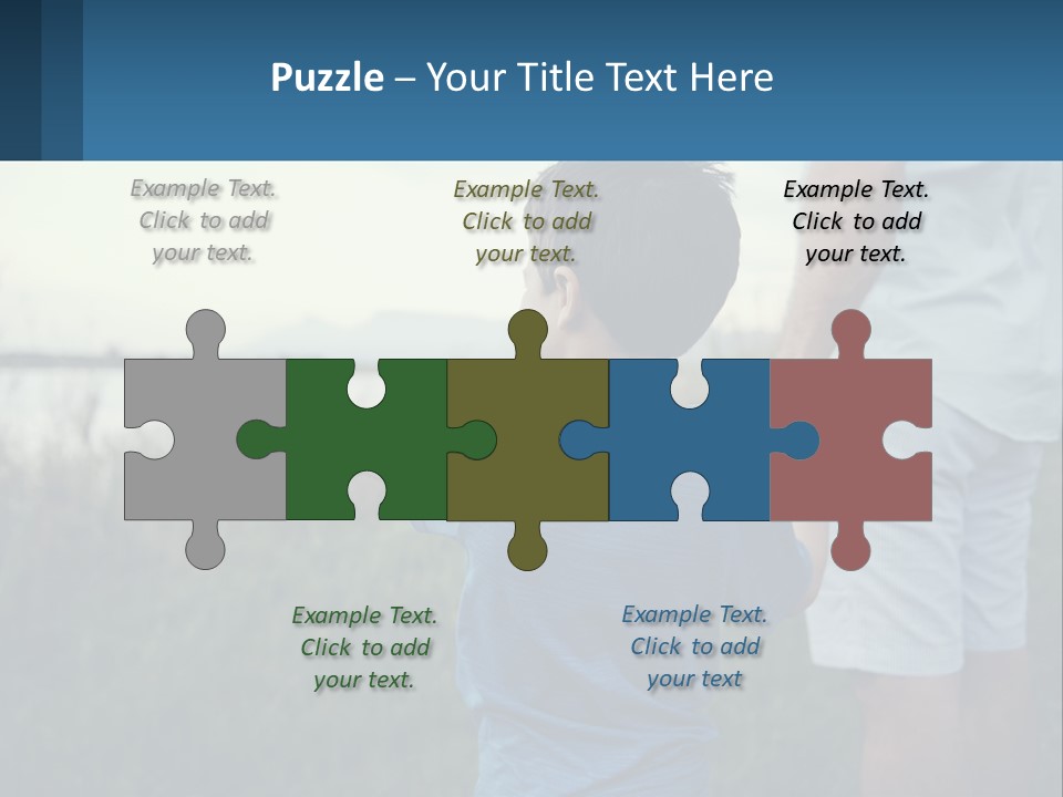 A Young Boy Holding The Hand Of An Adult PowerPoint Template