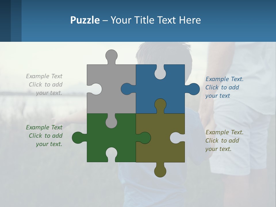 A Young Boy Holding The Hand Of An Adult PowerPoint Template