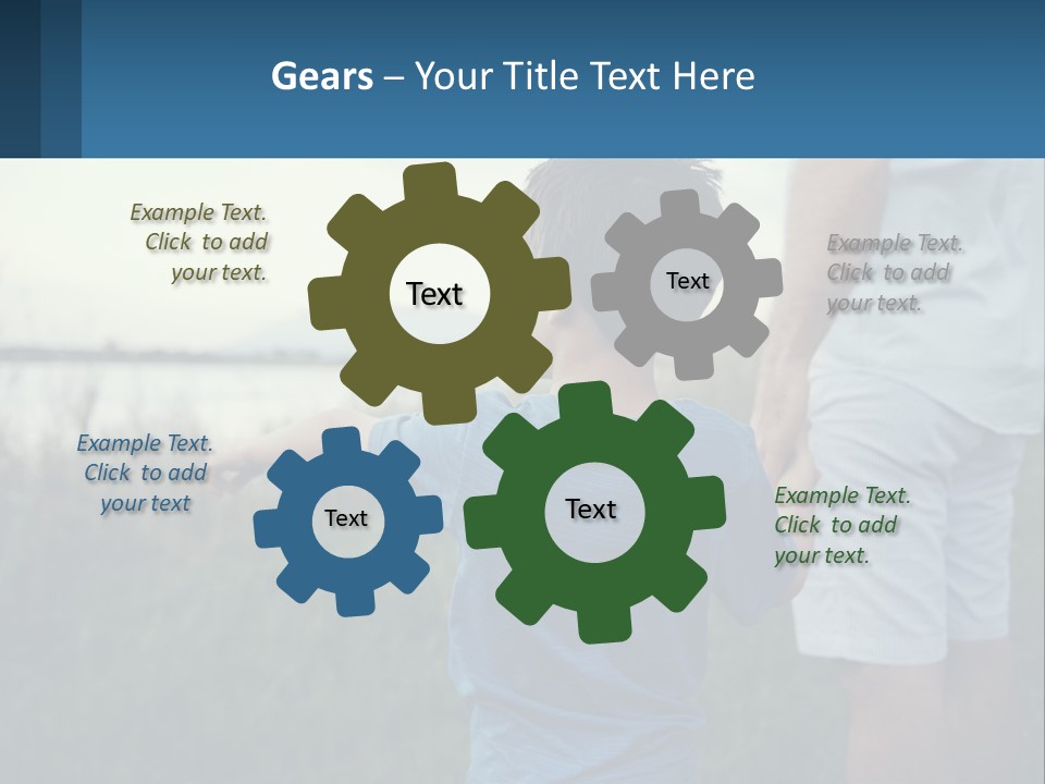 A Young Boy Holding The Hand Of An Adult PowerPoint Template