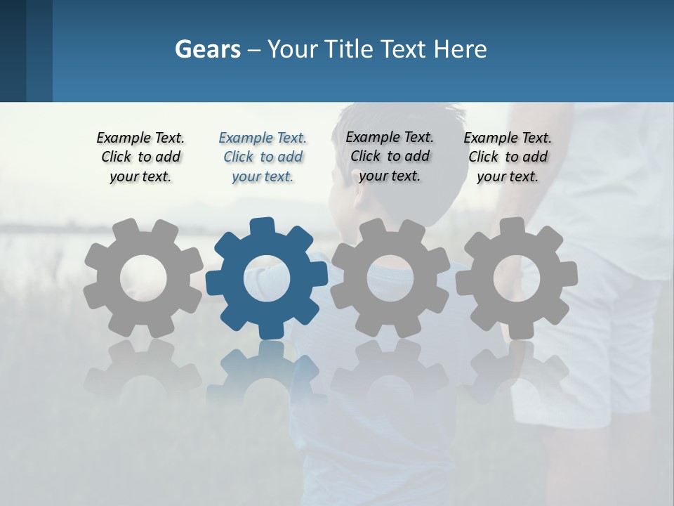 A Young Boy Holding The Hand Of An Adult PowerPoint Template