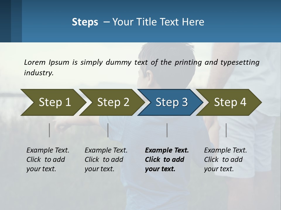 A Young Boy Holding The Hand Of An Adult PowerPoint Template