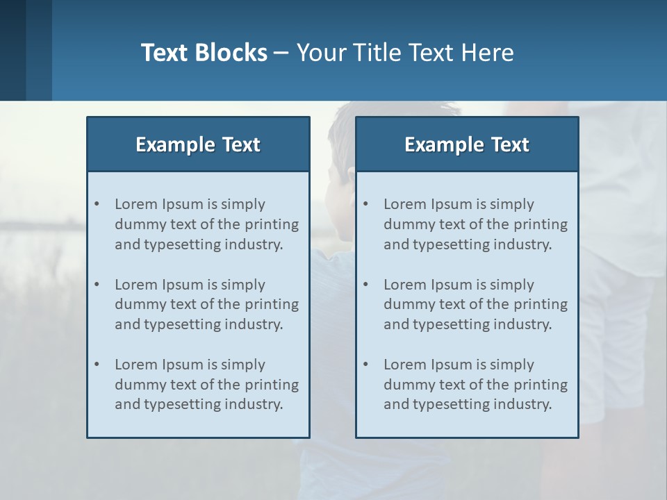 A Young Boy Holding The Hand Of An Adult PowerPoint Template