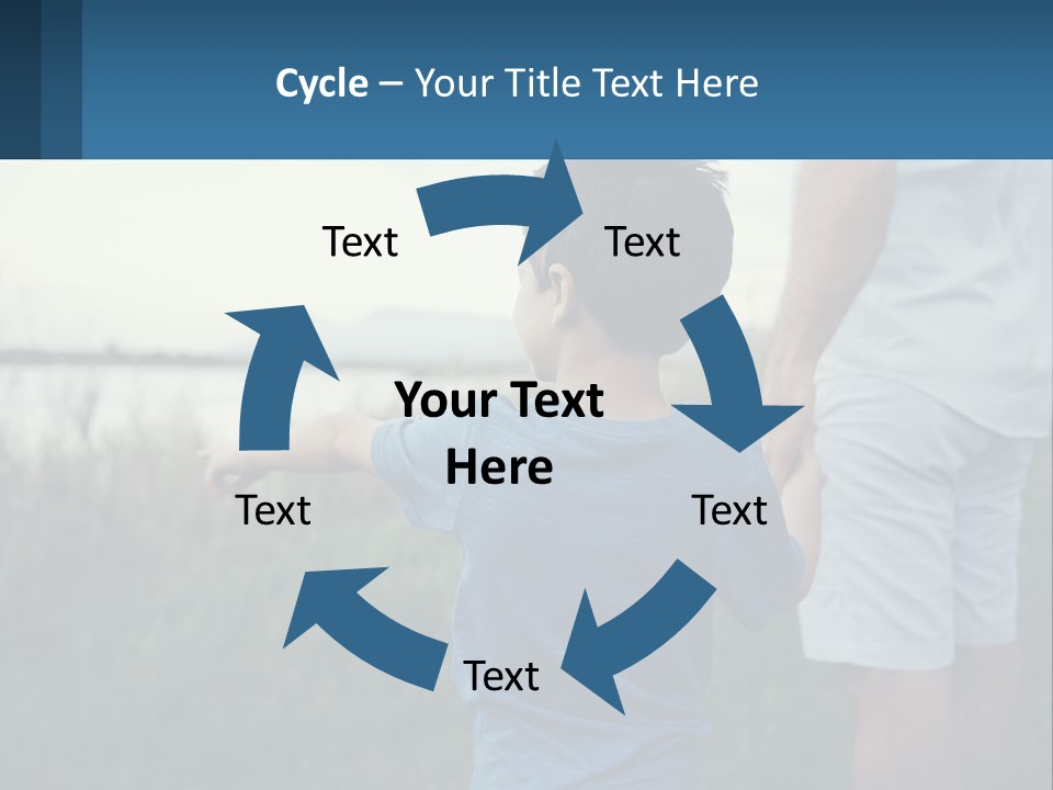 A Young Boy Holding The Hand Of An Adult PowerPoint Template