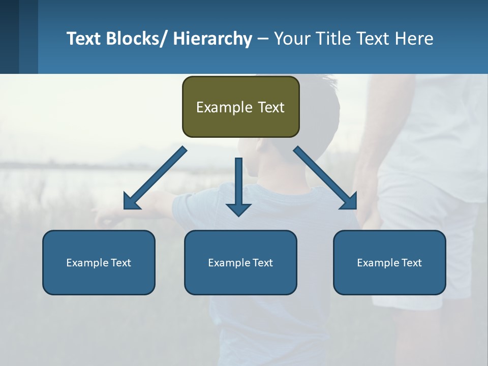 A Young Boy Holding The Hand Of An Adult PowerPoint Template