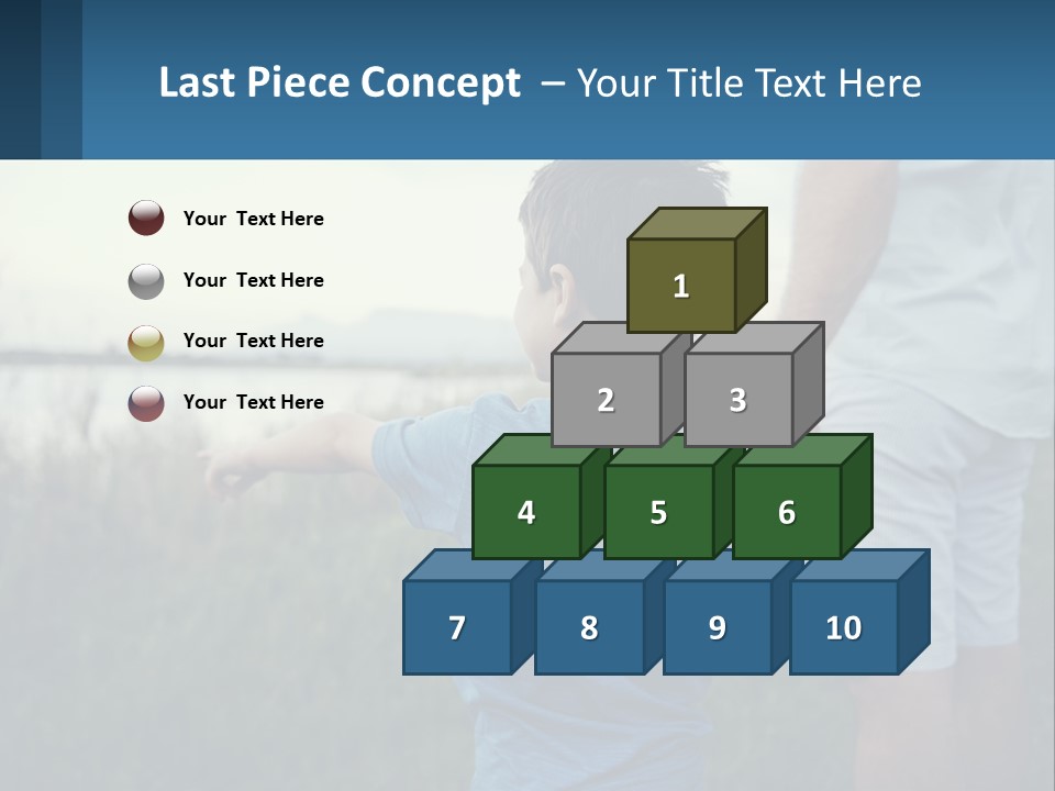 A Young Boy Holding The Hand Of An Adult PowerPoint Template